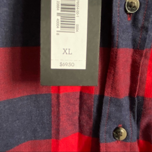Banana republic button Luxe Cotton  down men's XL flannel shirt - Picture 8 of 8